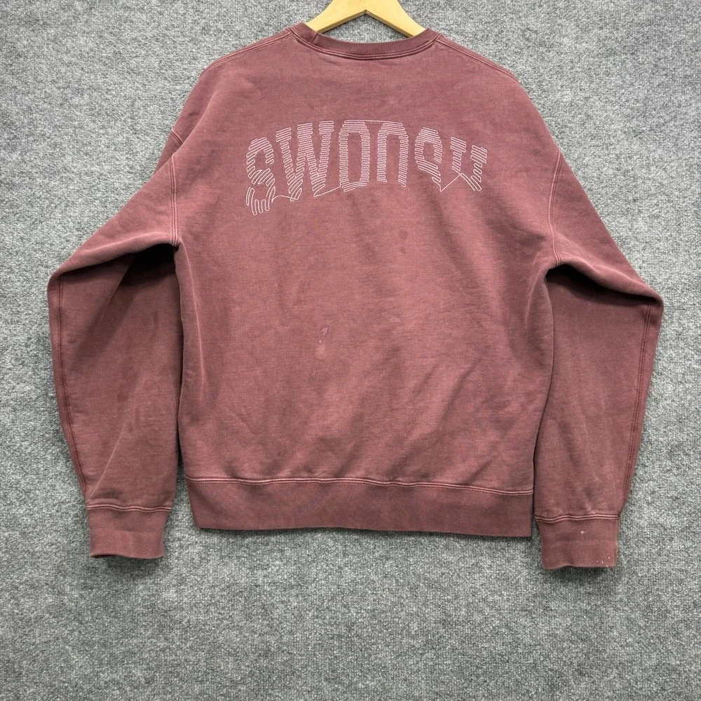 Nike Sportswear Sweatshirt Mens Medium Maroon Long Sleeve Pullover Athletic